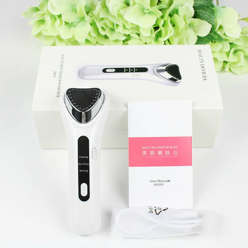 Hot Compressive Sonic Cleaner Facial Cleansing Skin Tightening Import Export Instrument Warm Rejuve