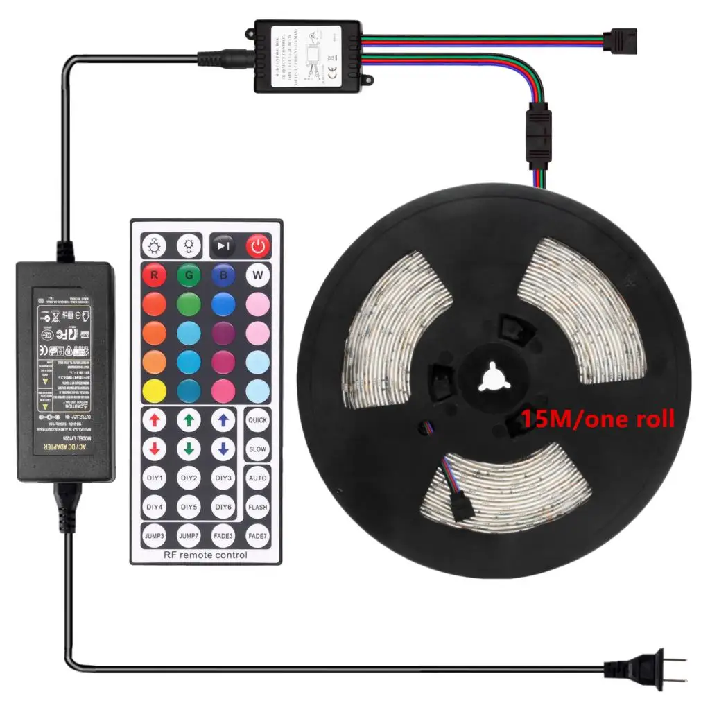 

RGB Led Strip waterproof Light 5050 30Leds/M Flexible Lighting Tape Strip RF 44Key controller