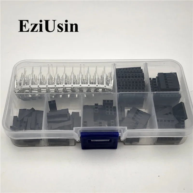 310pcs/A Set Dupont Wire Jumper Pin Header Connector Housing Kit Male Crimp Pins Female Pin Connector Terminal Pitch With Box