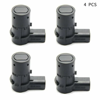 

4pcs Easy Install Professional Assist Durable 4F23 15K859 AA Parking Sensor Backup Black Buzzer Tool ABS PDC Reverse Bumper Car