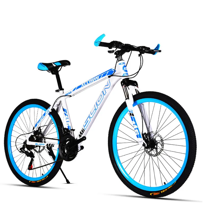 Bicycle Mountain Bike Variable Speed Shift Double Disc Brakes Aluminum Alloy Rim Students Men and Women