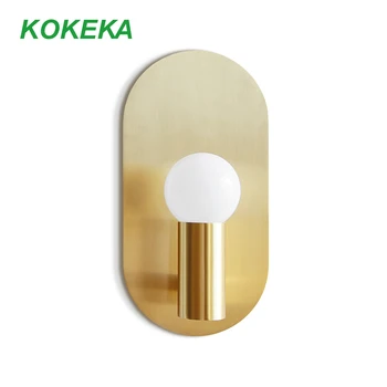 

Nordic Wall Lamp Vintage Brass Light Luxury 7W E27 LED Source Light Fixtures for Bedroom Bedside Store Living Room Decoration