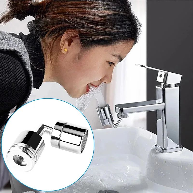 

Kitchen Brass Tap Aerator 720Â°Rotation Universal Splash-Proof Swivel Aerator Water Saving Faucet Bathroom Filter Foamer Aerator