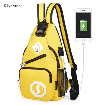 

Diysomes Fashion Sling Chest Bag Waterproof Crossbody Women&Men Shoulder Daypack Teenager Large Capacity Pack Female