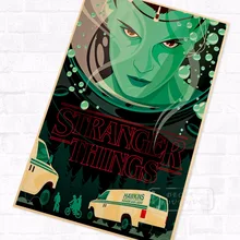 Ciencia ficción Stranger Things Montauk Green Horror Story Retro Vintage cartel decorativo DIY adornos de pared de papel decoración del hogar regalo