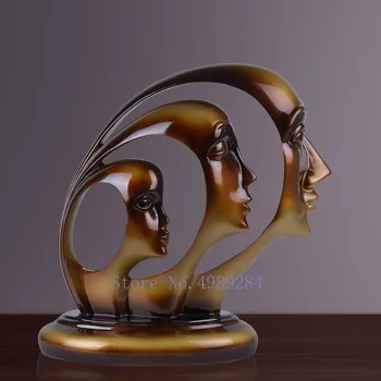 

Creative Nordic Resin character abstract human face Crafts ornaments Modern home sculpture miniature figurines accessories