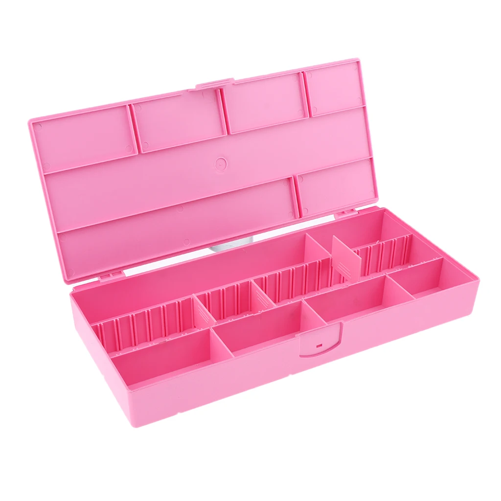 Transparent Empty Nail Storage Box Manicure Tools Organizer Case Holder,Salon Hair Styling Accessories Pins Organiser