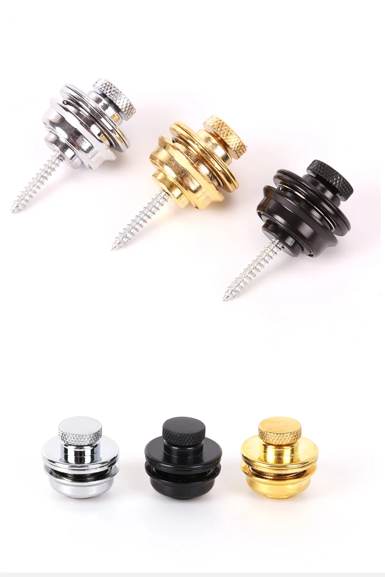 Sliding lock guitar strap nails Electroplating alloy Guitar strap non slip buckle Electric guitar strap anti slip tail studs