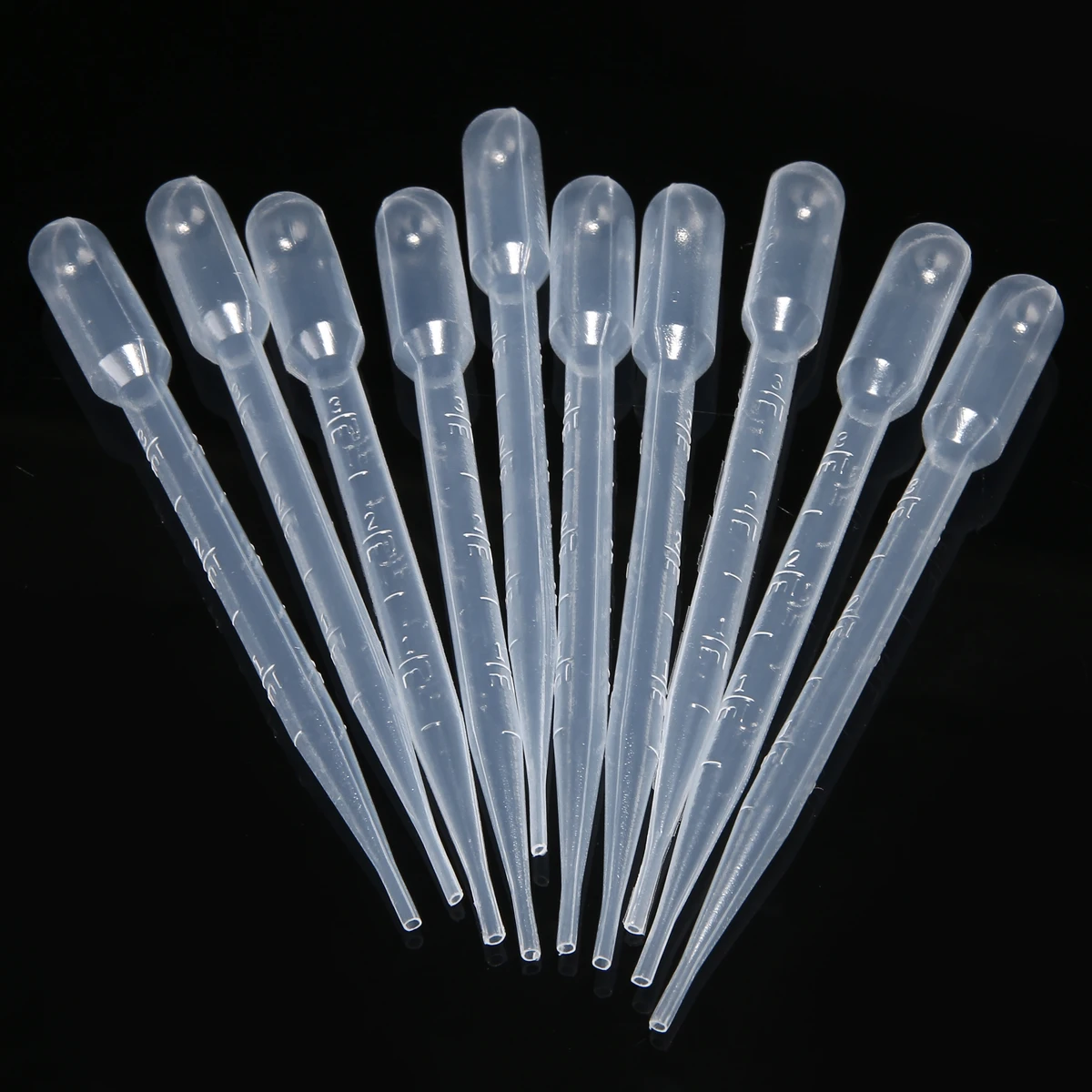 

New 10pcs 3ml Plastic Disposable Transparent Pipettes Graduated Dropper Transfer Pipettes Lab Supplies Makeup Tools