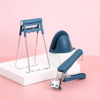 

Kitchen Accessories Bowl Clip Silicone Pad Kitchen Gadgets Pink/blue Anti-scalding Bowl Clamp Kitchenware Kitchen Tools for Home