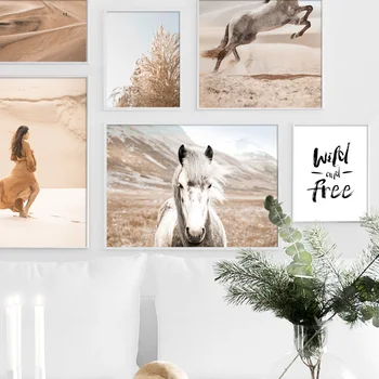 

Desert Horse Girl Grass Wild Free Quotes Wall Art Canvas Painting Nordic Posters And Prints Art Wall pictures For Living Room