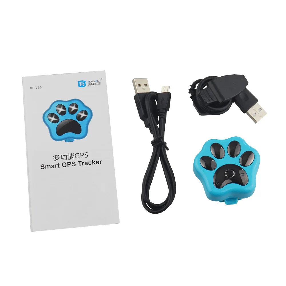 RF-V30 Mini Colorful GPS SMS GPRS Tracker Waterproof Pets dogs cats GPS tracker Free APP RF-V30 Personal Elderly Kids Locator tracker for car GPS Trackers