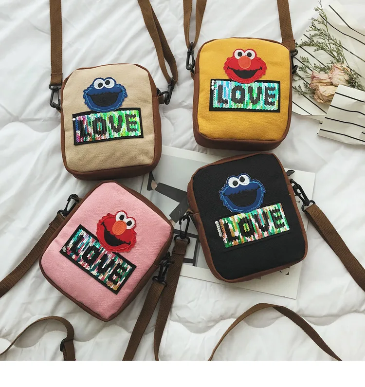 

WOMEN'S Bag Anime Canvas Bag Students Broadband Small Cloth Bag Oblique Bag INS One Shoulder Canvas Bag