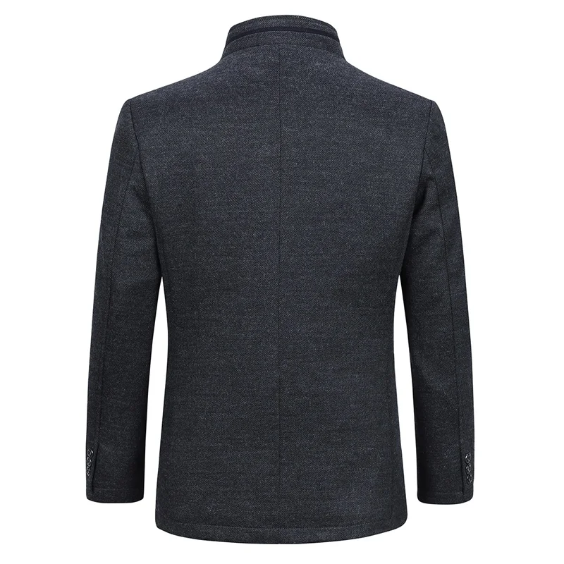 YOUTHUP зимние Для Мужчин's Шерстяное пальто Однобортный Slim Fit Модные пальто Для мужчин s Уличная Повседневное 4 цвета M-3XL