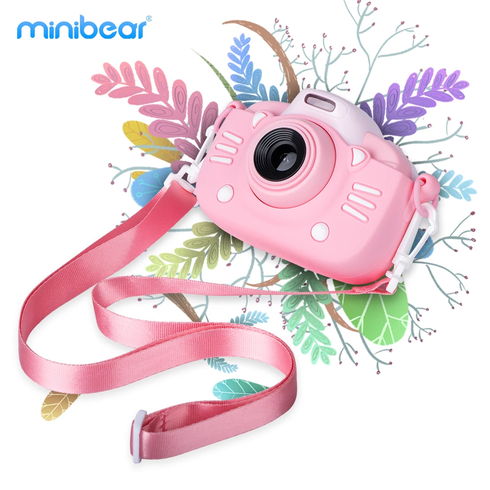 Comprar Cámara Digital para niños 30MP 2,4 pulgadas IPS pantalla 1080P HD Video Selfie Mini SLR chico juguete cámara para regalos de Año Nuevo Minibear