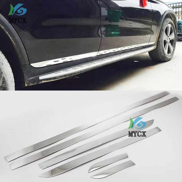 Chrome Molding Door Body Strips for Mercedes Benz GLC C Class 2016-2018  W205 C200 C260 C300 Accessories Trim Covers Car styling