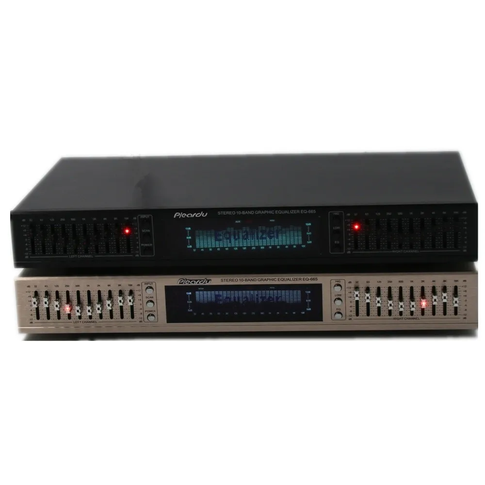 

Домашний аудио-эквалайзер EQ-665, Hi-Fi эквалайзер, сбалансированный микшер, двойной 10-сегментный стерео-тюнер с регулировкой высоких частот, басов