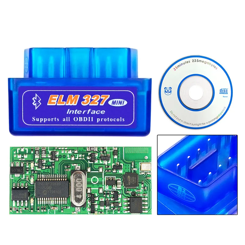 OBD2 ELM327 V1.5 Bluetooth OBDII код ридер Поддержка мультибрендовый автомобиль OBD 2 ELM 327 Bluetooth V1.5/1,5 PIC18F25K80 для Android/PC