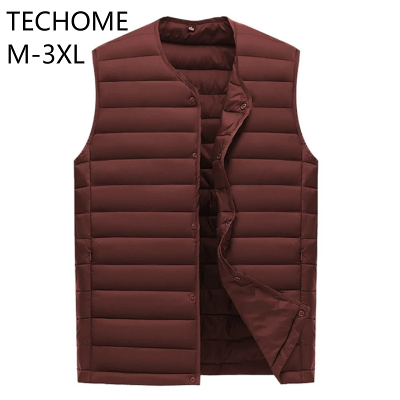 

Autumn Winter Men Vests Waistcoat 2020 Fashion Casual Sleeveless Jacket With Pocket Pure Color Navy Black Collarless Vest Coat