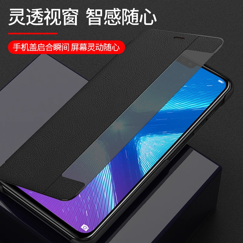 Зеркальные Чехлы для телефона с откидной крышкой Huawei Honor 8X Honor8X 8 X Sleep Wake Up