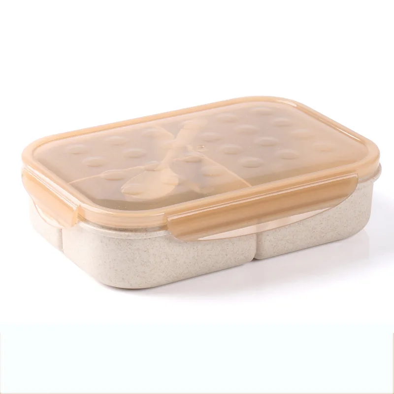 Коробки для обеда креативные контейнеры для приготовления пищи с отделениями квадратная коробка для домашнего ежедневного обеда - Цвет: yellow