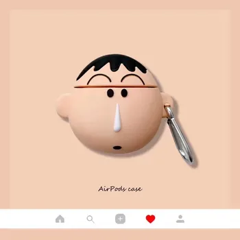 

Crayon Shin-chan Snot Dumb Hard Silicone Headphone Cases For Apple Airpods 1 2 Pro Protection Earphone Cover Earpods Accessories
