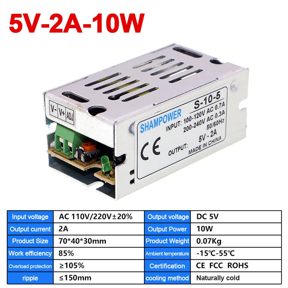 1 шт. универсальный импульсный источник питания AC 110 В/220 В в DC 5 в 12 В 24 В светодиодный импульсный источник питания адаптер для Светодиодный светильник Ra K1