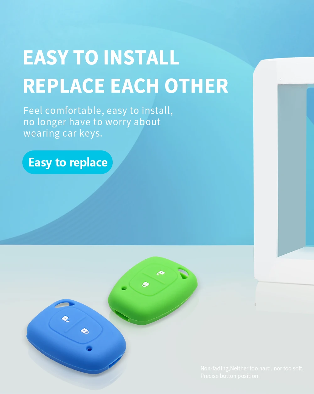 Cover in silicone telecomando/chiave per Renault Kangoo DACIA Scenic Megane Sandero Captur Twingo Modus - H391ca7b967064060b77447a1da345117i