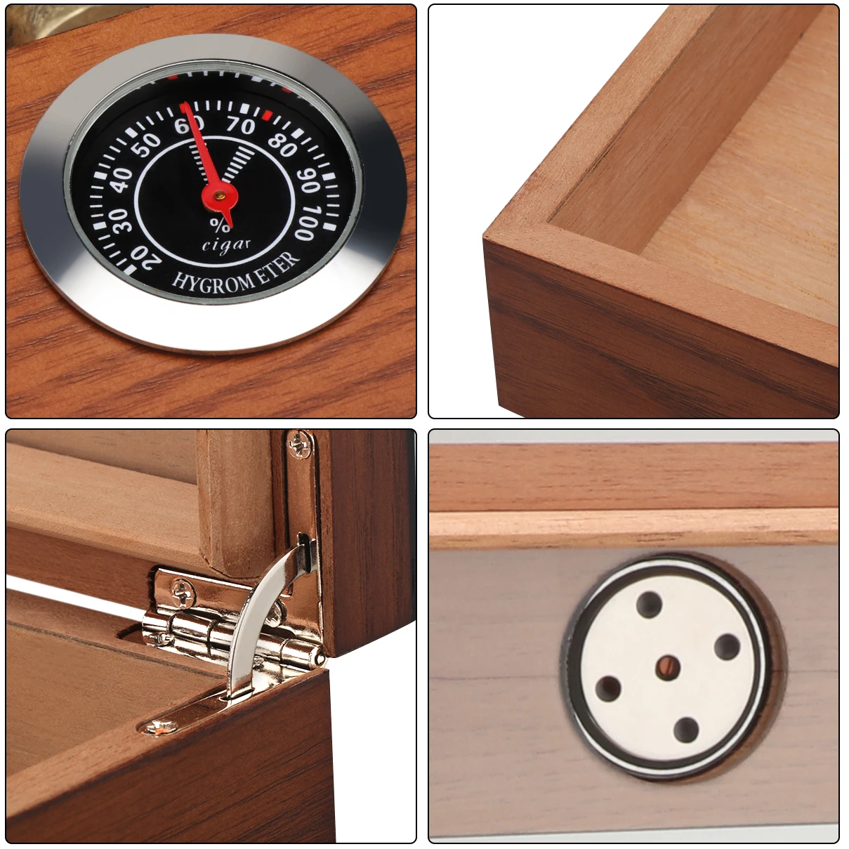 XIFEI Cigar Humidor with Front Digital Hygrometer The Humidor Depot
