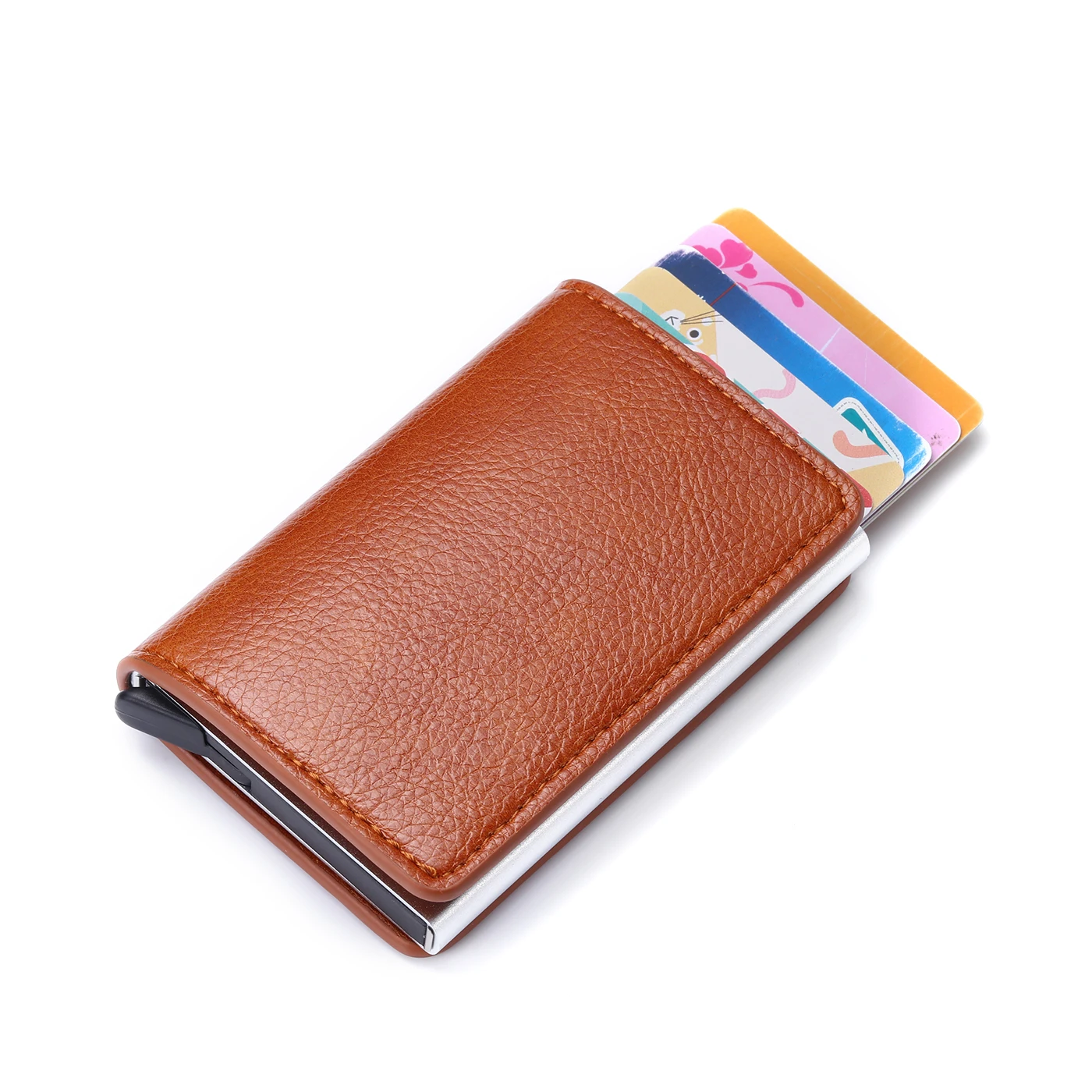 Bycobecy новый мужской и женский кредитный держатель для Карт RFID Алюминиевый Чехол для визиток для путешествий Умный кошелек искусственная