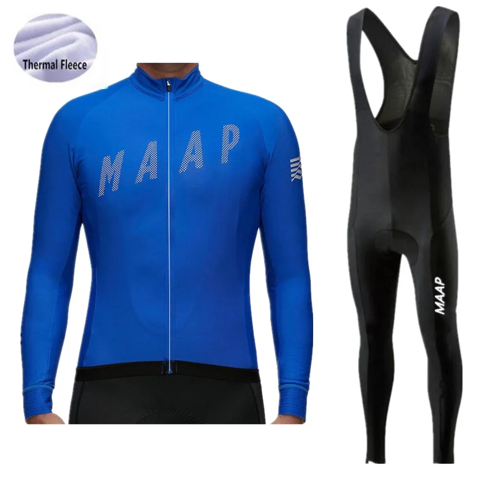 Thermal Fleece Set10 ProTeam MAAP зимний мужской термальный флисовый комплект для велоспорта, одежда для велоспорта MTB, комплект для велоспорта, Ropa Ciclismo, Триатлон, комплект для велоспорта - Color: Thermal Fleece Set10