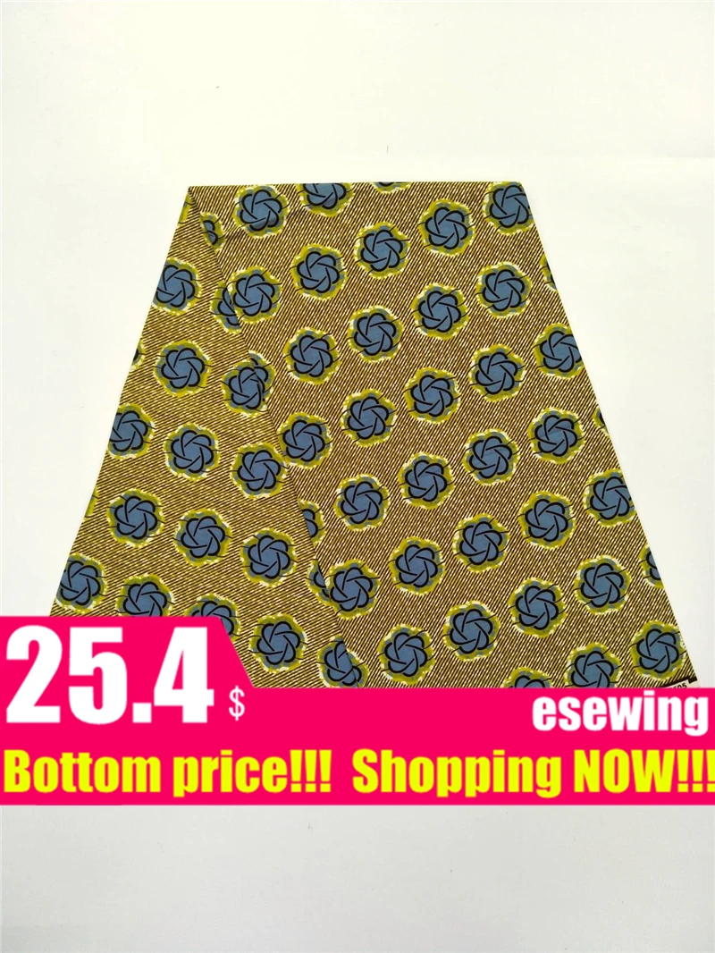 New African real wax print fabric 6 yards Cotton Ankara Nigeria Ghana dutch real wax for patchwork sewing african dresses 12103 - Цвет: 13