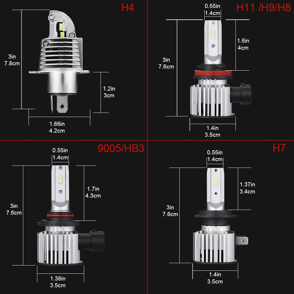 H4 светодиодный Автомобильные фары 60 Вт H7 H11 9005 HB3 9006 HB4 светодиодный лампа белого 6000k светодиоды с чипом CSP светодиодный свет фары автомобиля лампа H4 фары 1:1 дизайн