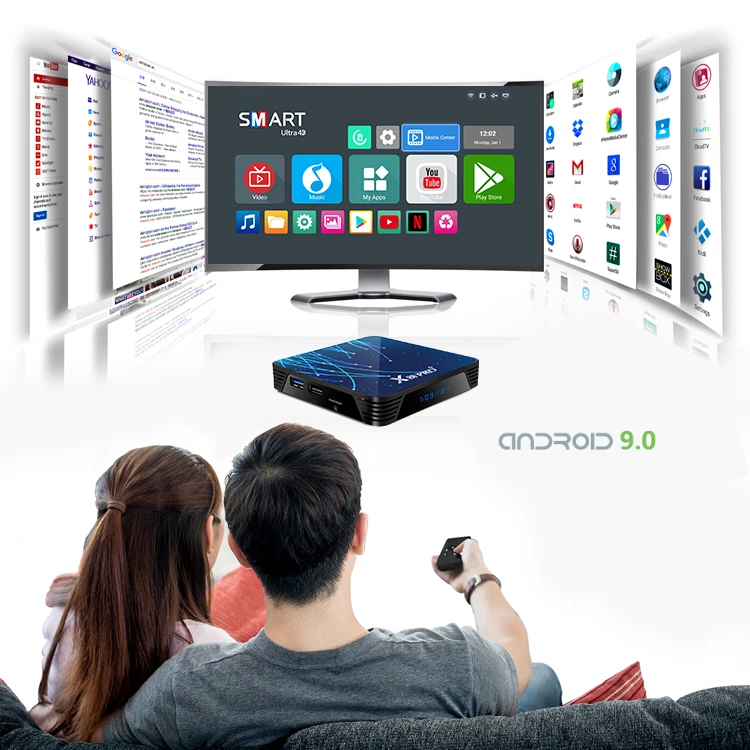 X88 Pro Plus Android 9,0 Smart Tv Box Rockchip RK3368 Восьмиядерный 4G 32G 4K медиаплеер Bluetooth 4,0 2,4G 5G Wifi телеприставка
