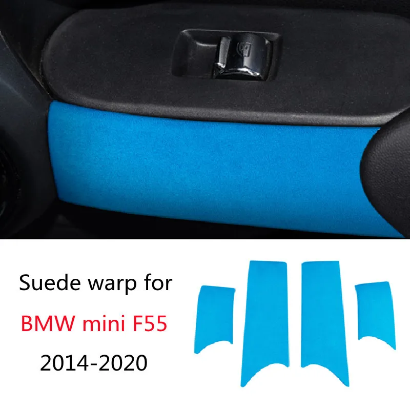 

Alcantara suede warp for BMW mini F55 2014-2020 Alcantara Car Interior Door Armrest Panel Cover Gate Handle Trim car Accessories