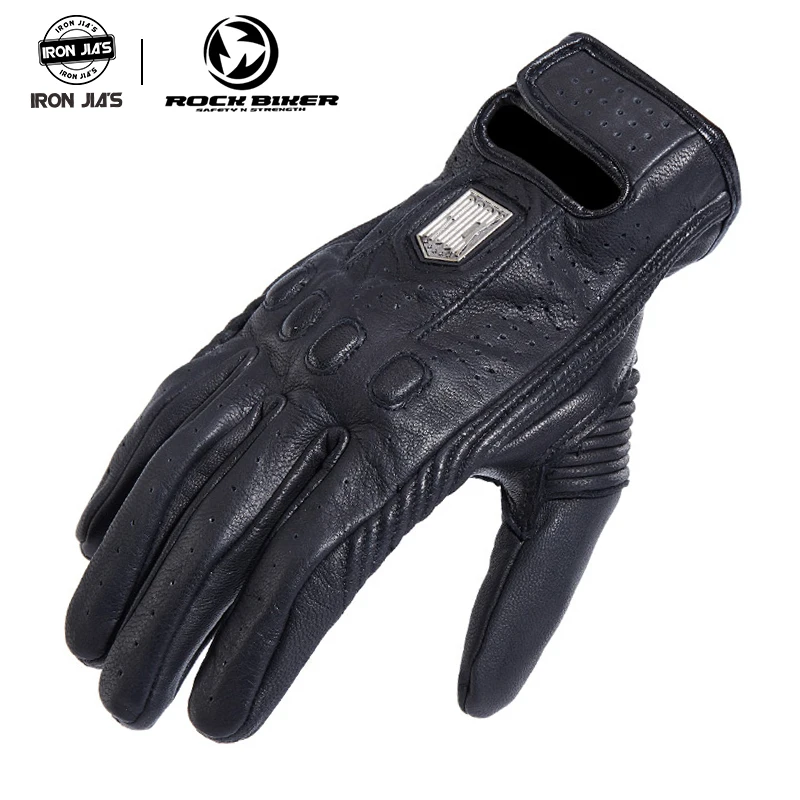 Motorcycle Gloves Wearable Breathable Leather Guantes Moto Rider Racing Protection Gloves Alpine Motocross ROCK