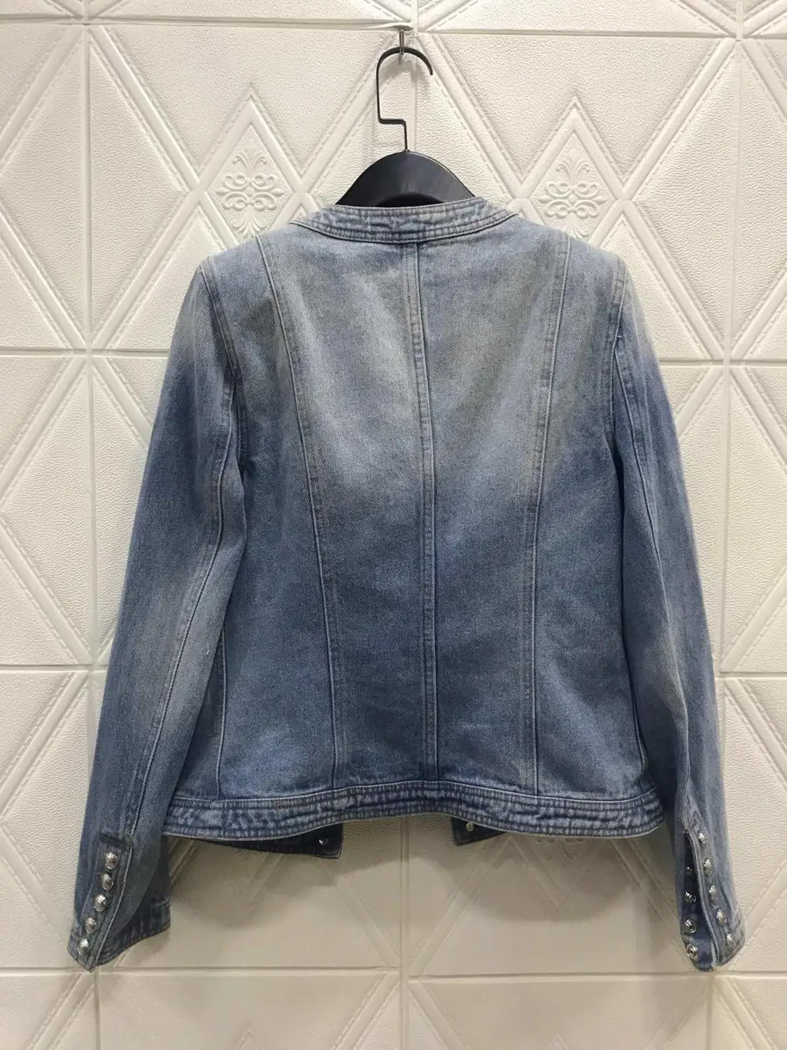 2019FW Новая женская Повседневная джинсовая куртка пальто Женская двубортная модная верхняя одежда пальто ddxgz2 8,22