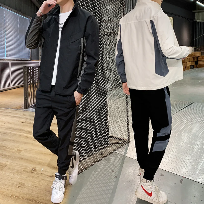 Men's Set Fashion 2020 Men Sweatsuit Hip Hop Fitness Clothing Two Pieces Sweatshirt + Sweatpant Male Tracksuit Streetwear Men's Set Fashion 2020 Men Sweatsuit Hip Hop Fitness Clothing Two Pieces Sweatshirt + Sweatpant Male Tracksuit Streetwear