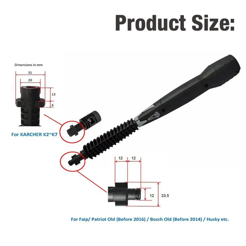 4 в 1 регулируемая струйная насадка для водяного пистолета высокого давления для Karcher K2 K3 K4 K5 K6 K7 мойка высокого давления удлиненная стручка