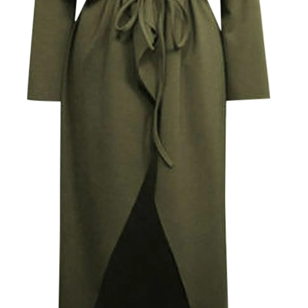 HSU, новинка, женское длинное пальто, зимнее, для женщин, s-Ladies-Maxi-с длинным рукавом-водопад-с поясом, куртка, пальто, хит, для женщин, уличная одежда