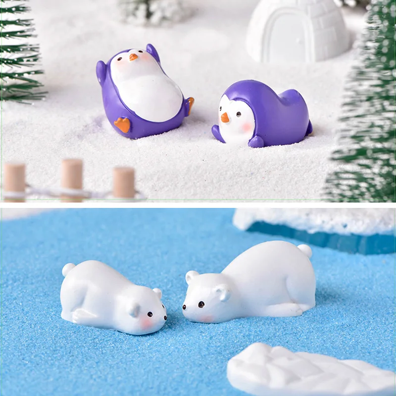 Ornament crafts elephant cow pig frog duck hedgehog turtle dog cat figurines resin for fairy garden