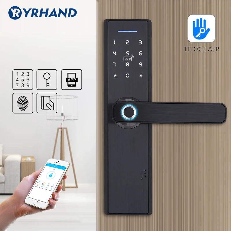  WIFI App Electronic Door Lock Intelligent Biometric Door Locks Fingerprint smart wifi Digital Keyle - 32898756208