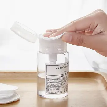 

1Pcs Press-type Bottling Lotion Remover Water Bottles 100ml Plastic Refillable Container Empty Cosmetic Containers For Travel