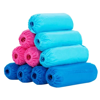 

100Pcs Non Woven Shoe Covers Disposable & Booties Dustproof Anti-Slip Shoes Covers Disposable Personal Protection
