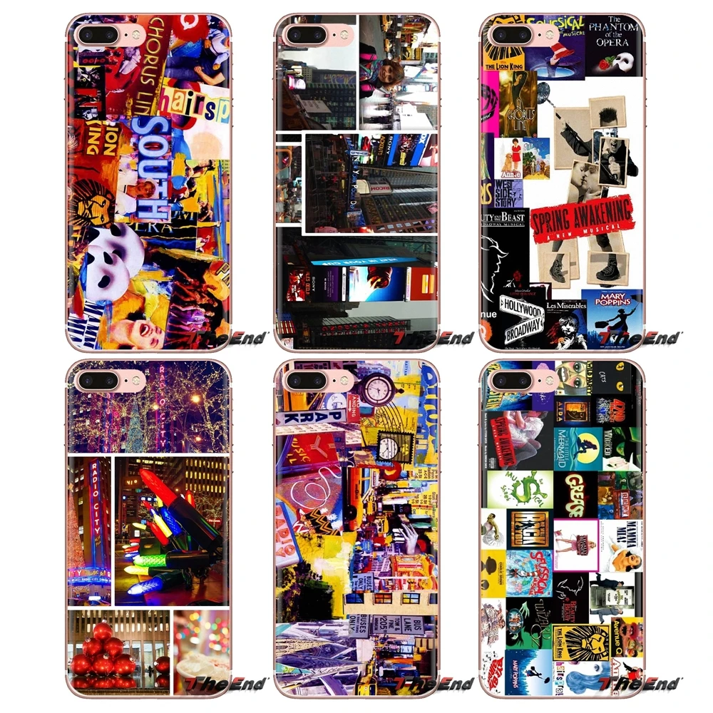 New York Broadway Collage Art Cell Phone Case Cover For Xiaomi Mi6 Mi 6 A1 Max Mix 2 5X 6X Redmi Note 5 5A 4X 4A A4 4 3 Plus Pro |