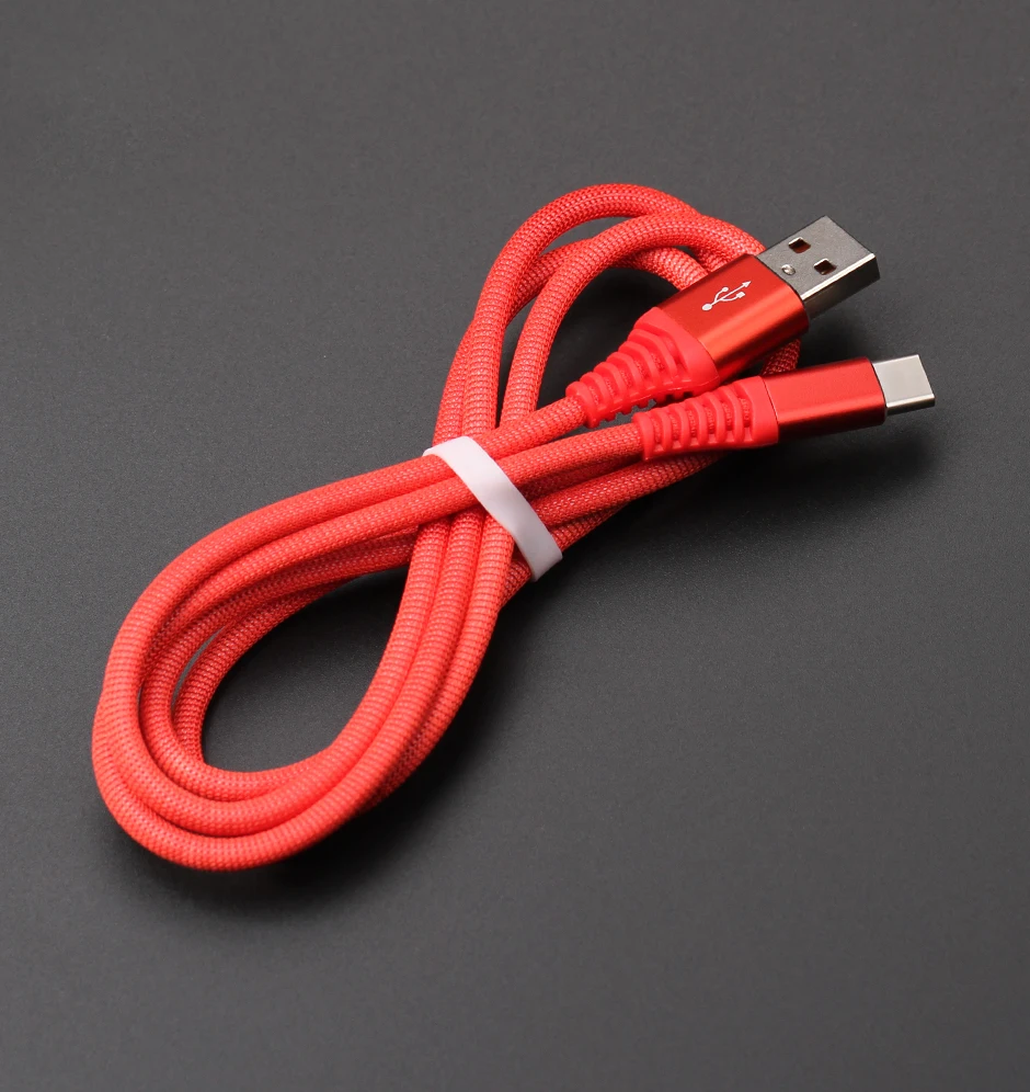 Кабель usb type C для Xiaomi mi 9 8 mi 9 mi 8 Быстрая зарядка USBC для huawei P20 lite для samsung S10 S9 кабель type-c USB-C зарядное устройство - Цвет: Красный