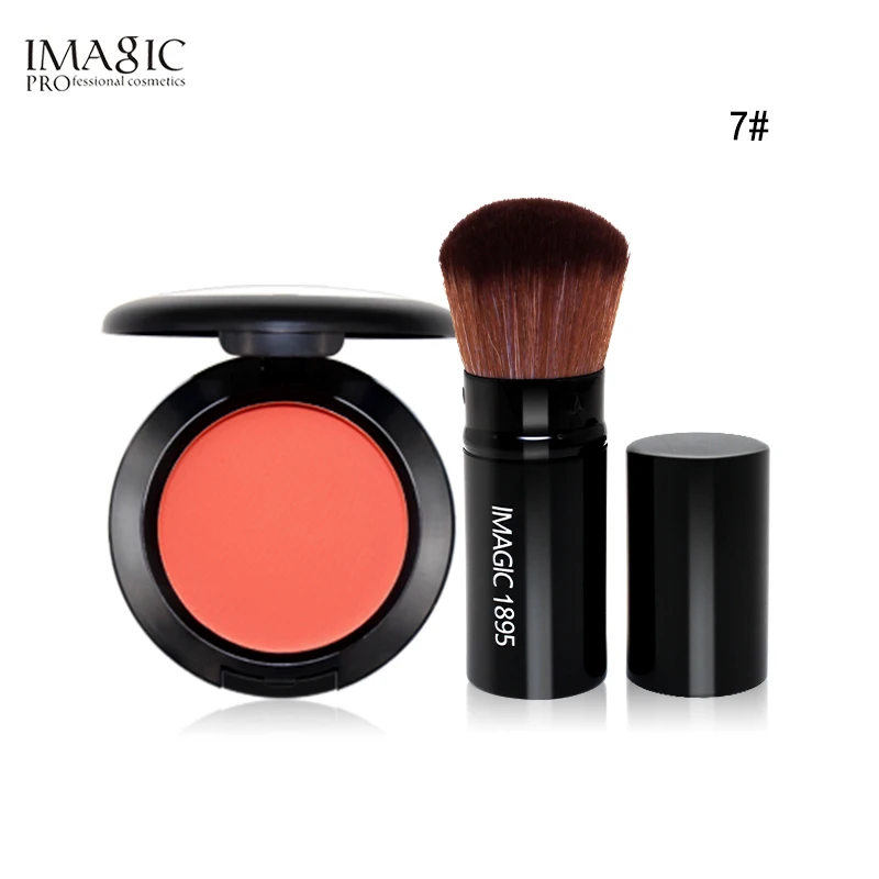 7peaches cinnamon IMAGIC макияж для начинающих набор кистей кисть для раскидывания+ персиковая портативная пудра для лица Сетка красный подарок на день рождения сеть красный - Цвет: 7peaches cinnamon