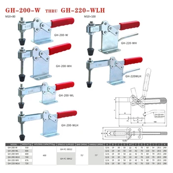 

400kg GH-220WH Retention Handle Horizontal Quick Release Tool Switch Clip