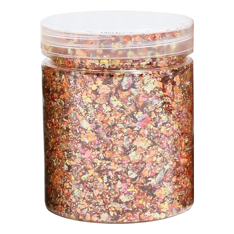 Variegated Copper Foil Fragments Imitation Gold Leaf Flakes for Nail Decoration Manicure Gilding Art | Дом и сад