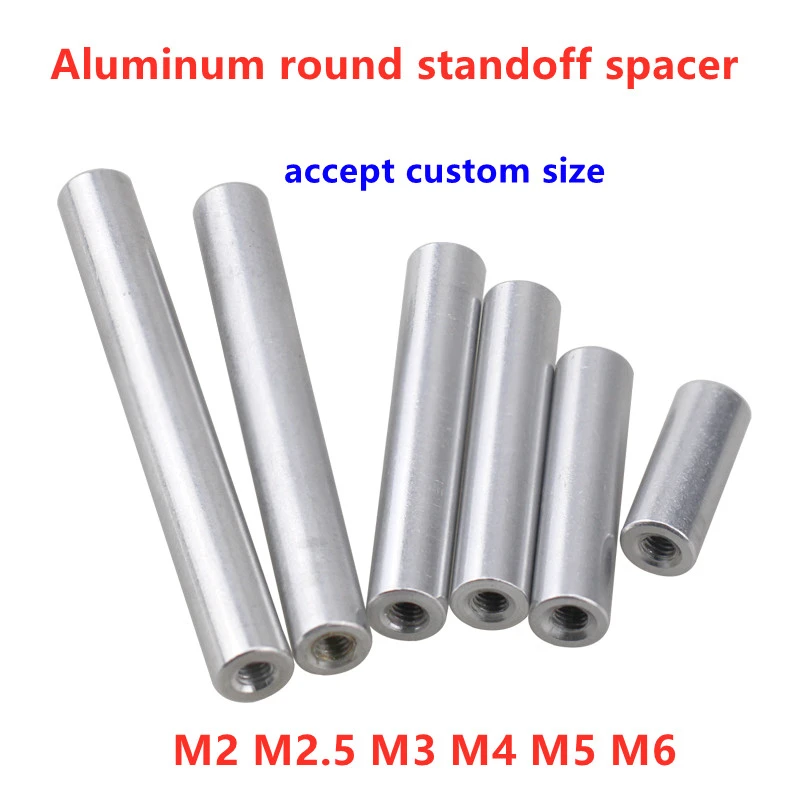 510pcs Aluminum Spacer Rods M2 M2.5 M3 M4 M5 M6 Round Aluminum